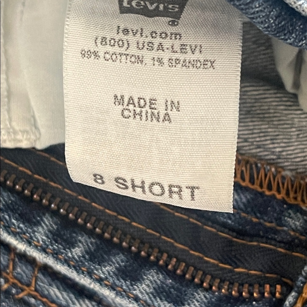 Vintage Levi’s 515 boot cut blue denim jeans size 8 short mid rise distressed 8p - Picture 11 of 16